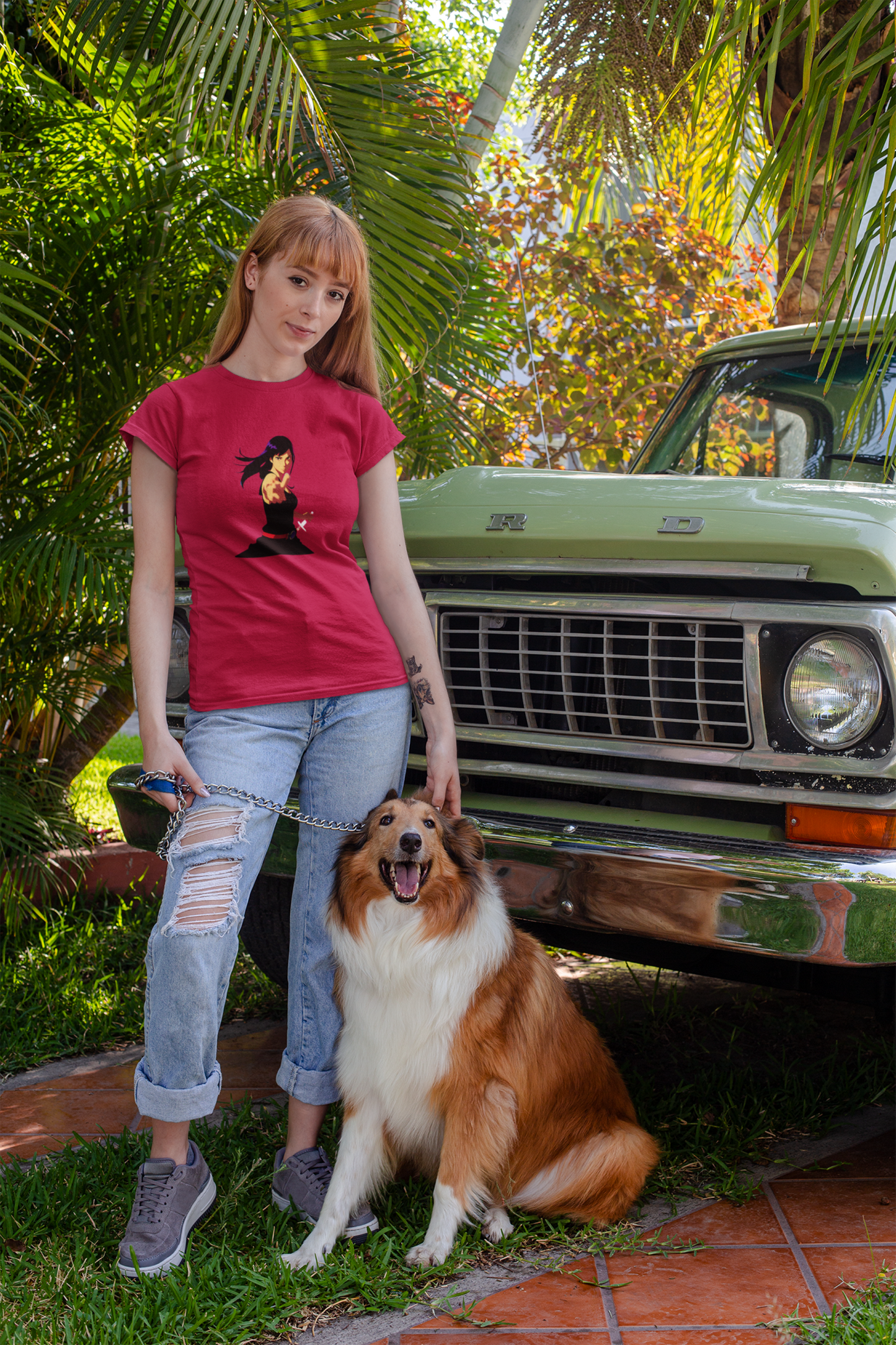 Anime Inner Warrior Girl Tee | Hip Cool Summer Casual Hangout T-Shirt | Workout Beach Tee