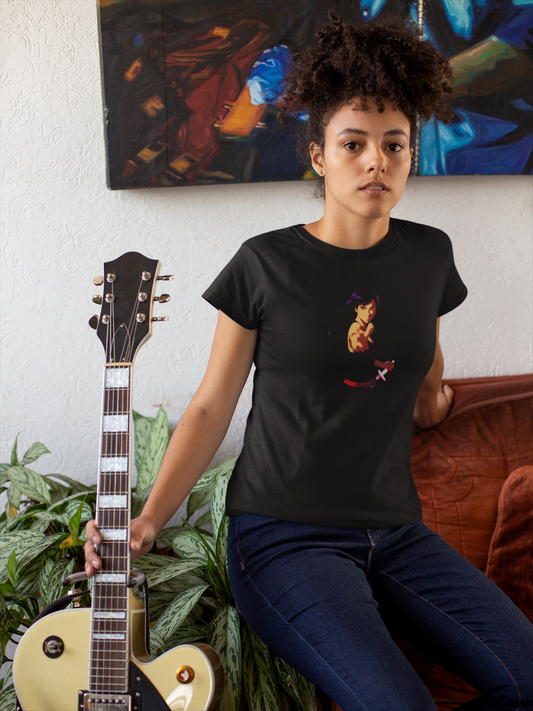Anime Inner Warrior Girl Tee | Hip Cool Summer Casual Hangout T-Shirt | Workout Beach Tee