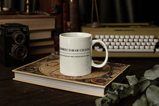 Director of Chaos Mug For the Chaotically Organized! Jumbo Mug, 20oz, Gift mug, work mug, coffee cup, funny gifts, Christmas gift, birthday