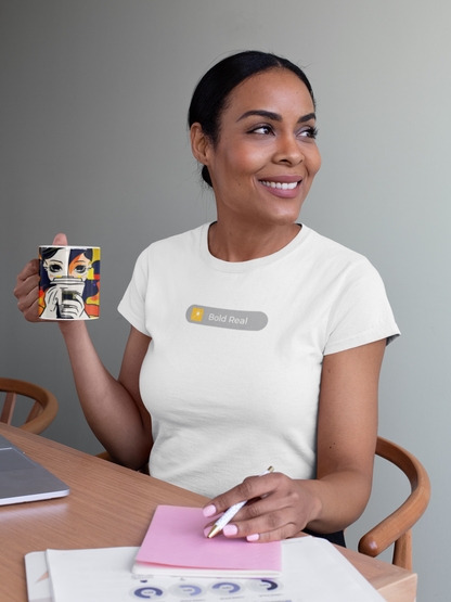 Girl with Coffee. Sip in Style With Our Colorful Mug! 11oz | Coffee Lovers