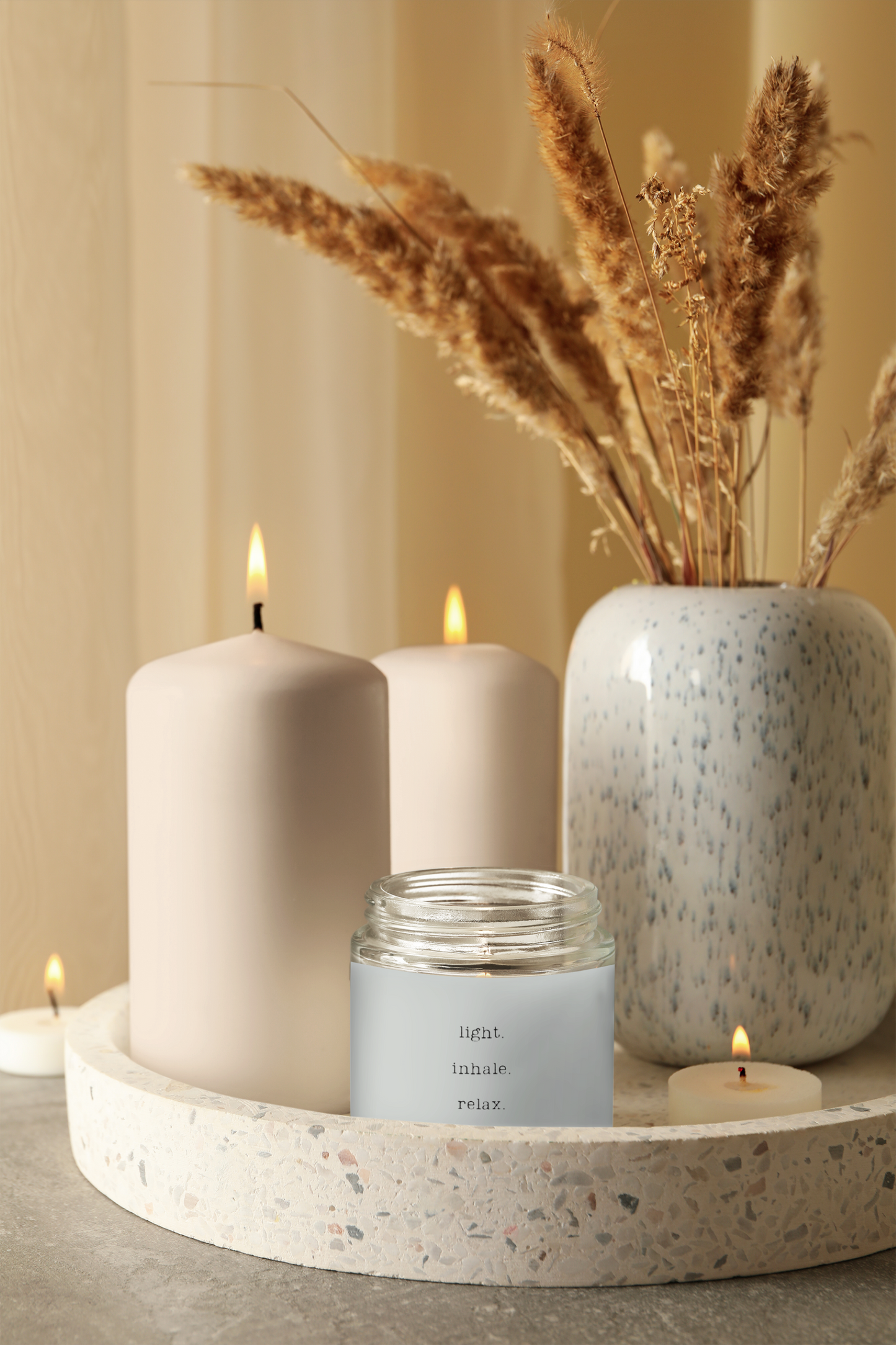 Relaxing Scented Soy Candle, 9oz | Essential Oils Candle